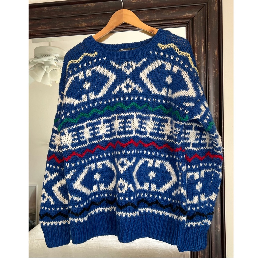 Vintage INC Acrylic Wool Hand Knit Sweater